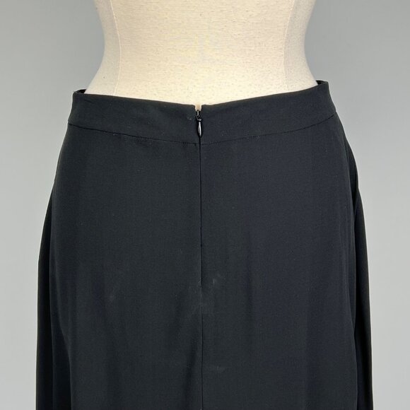 Eileen Fisher Womens Pleated Skirt Black A Line Pockets Lightweight size Small - Picture 7 of 9